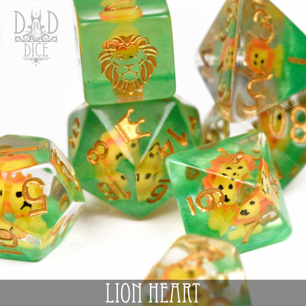 RPG Dice Set - Lion Heart