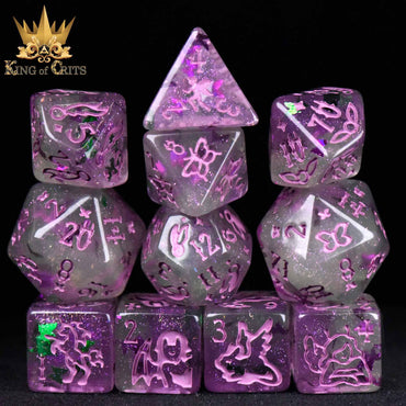 King of Crits Dice Set - Fairy Flight (11-Piece)