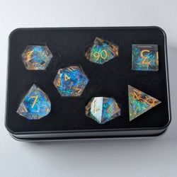 Ebonwood Dice Set - Golden Valor