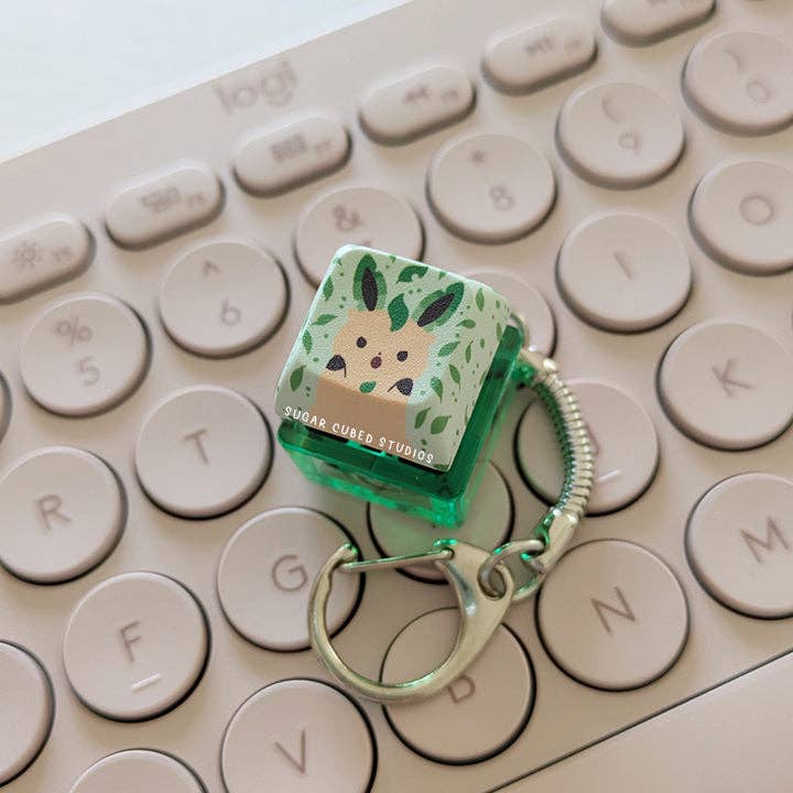 Fidget Keycap Keychain - Leafe