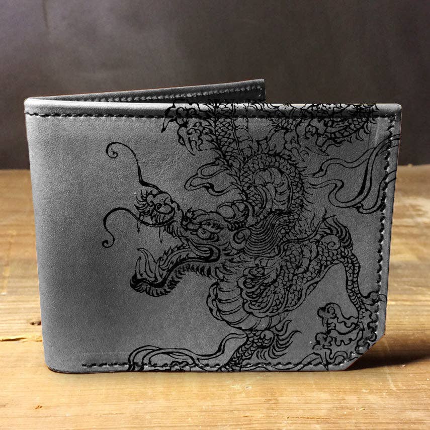Leather Wallet - Dragon (Brown)