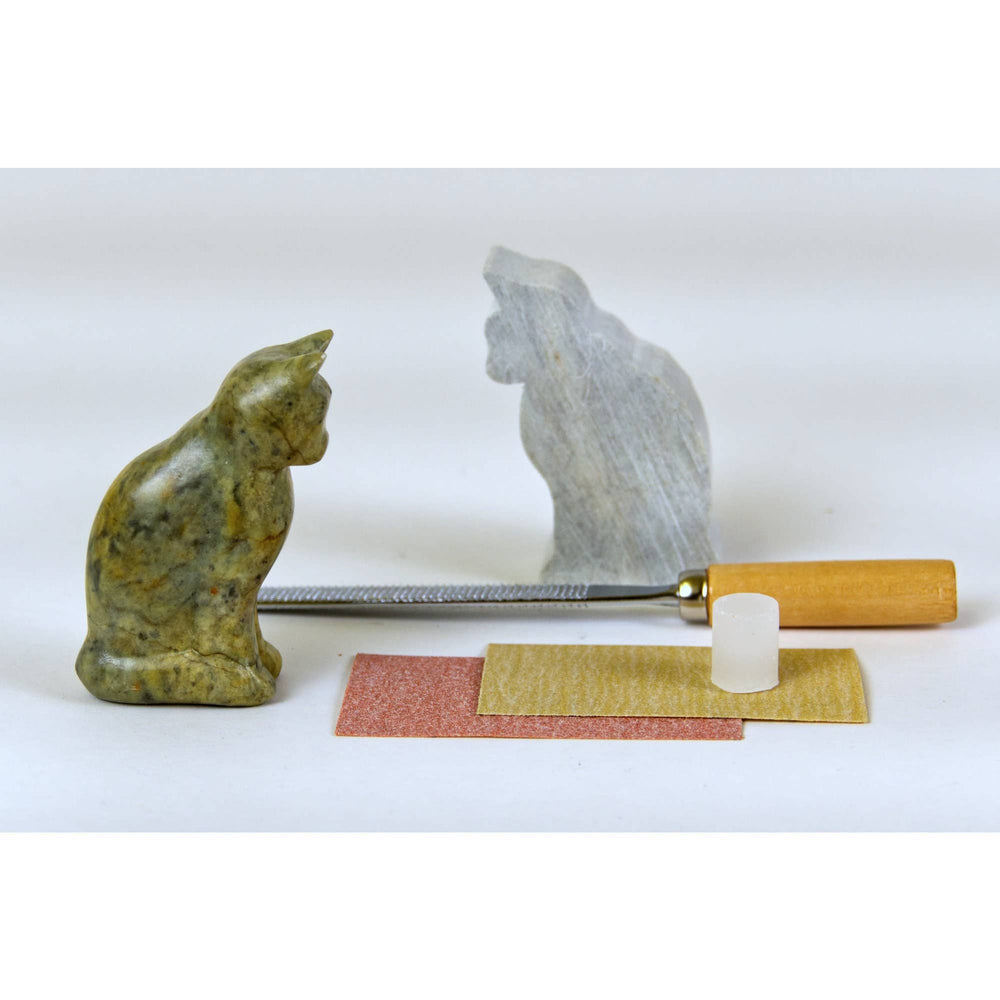 Soapstone Carving Kit - Cat