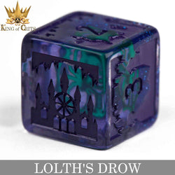 King of Crits Dice Set - Lolth's Drow (11-Piece)