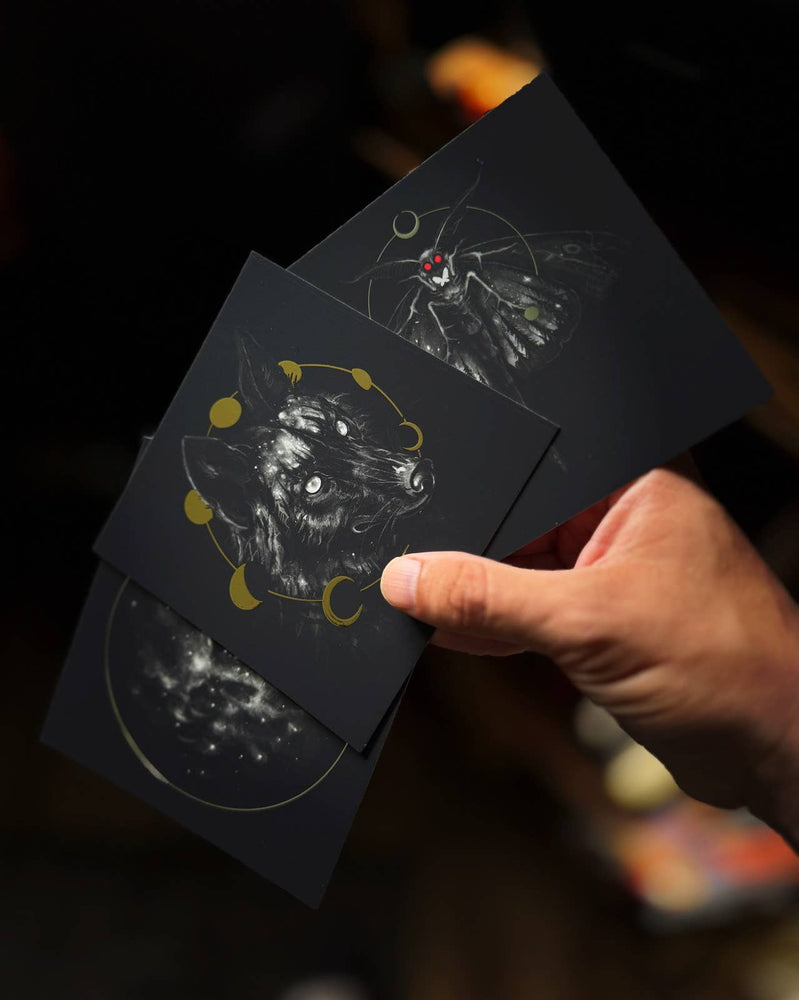 Square Art Prints - Wolf (Foil)