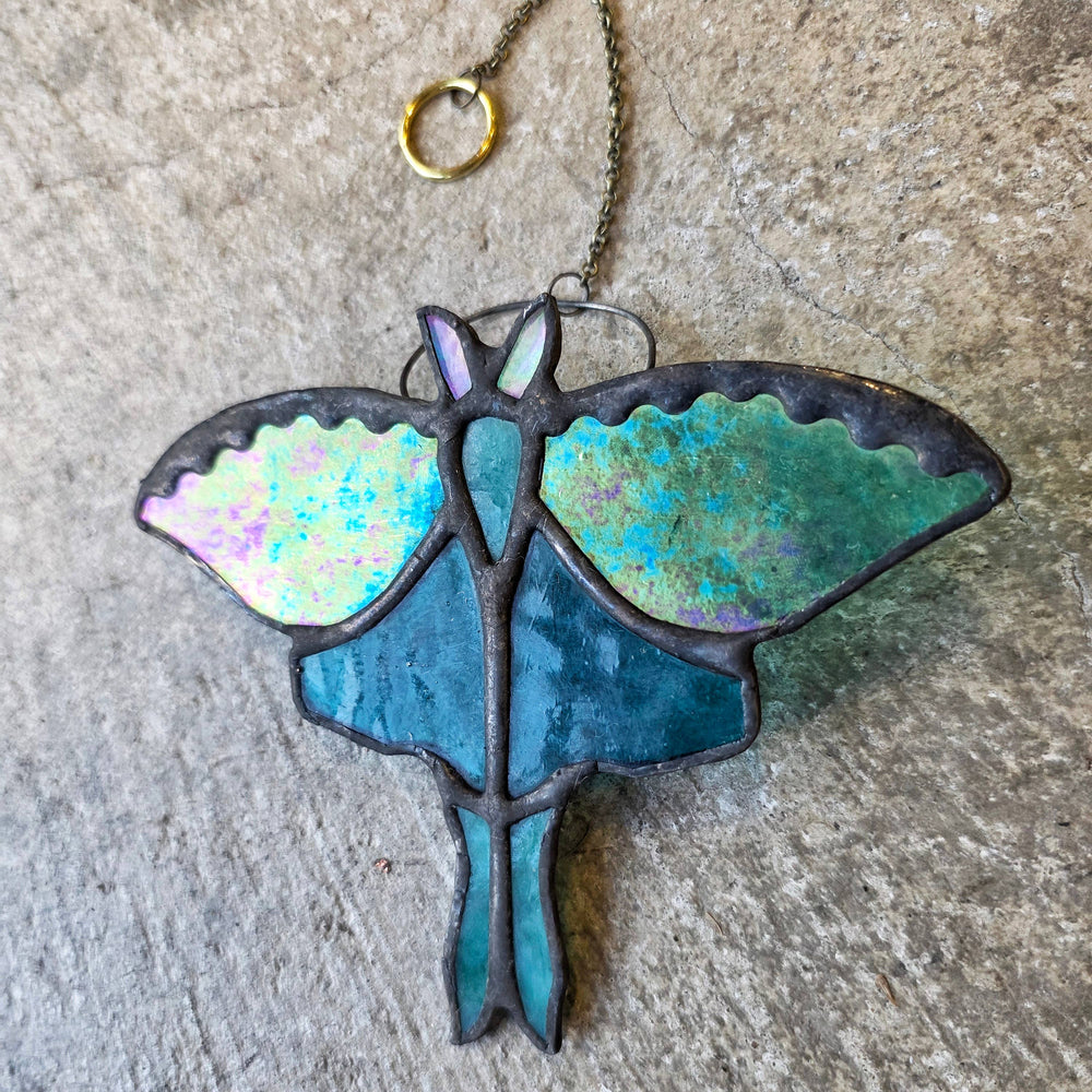 Stained Glass Suncatcher - Luna Moth