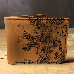 Leather Wallet - Dragon (Brown)