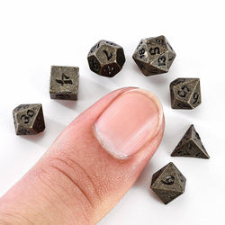 Mini Metal RPG Dice Set  - Unseelie Bottle (Ancient Bronze)