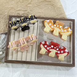 Hair Clip - Colorful Triple Mushroom