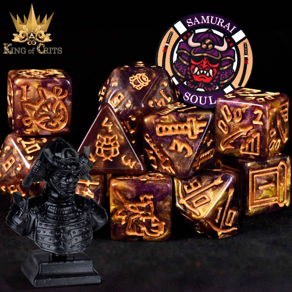 King of Crits Dice Set - Samurai Soul (11-Piece)
