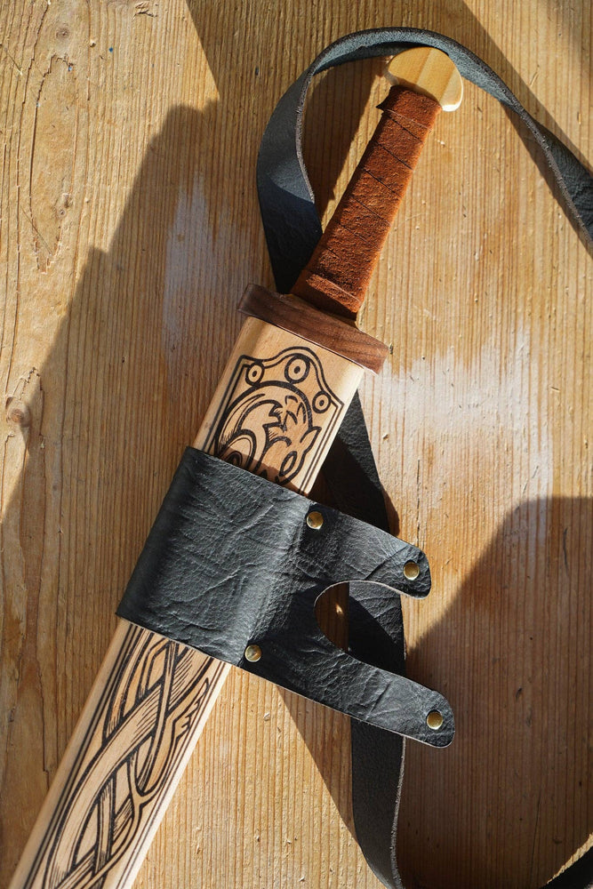 Mini Wooden Viking Sword - Light Stain