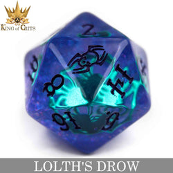 King of Crits Dice Set - Lolth's Drow (11-Piece)