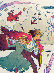 Riso Print - Howl's Moving Castle