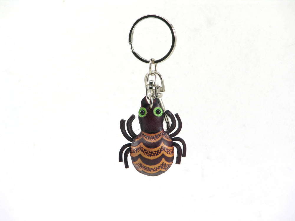 Leather Keychain - Spider