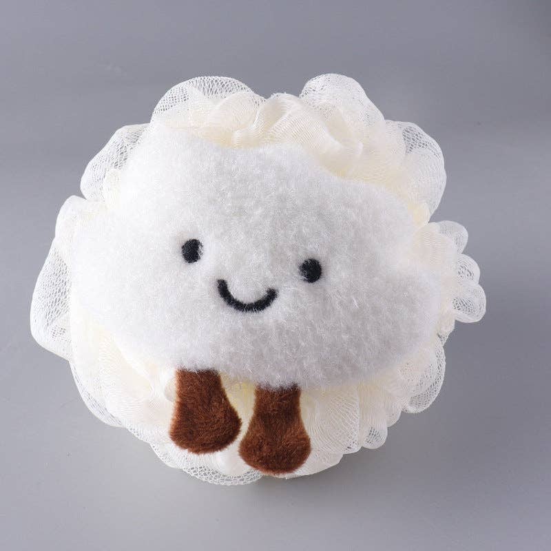 Kawaii Bath Pouf - Pink Cloud