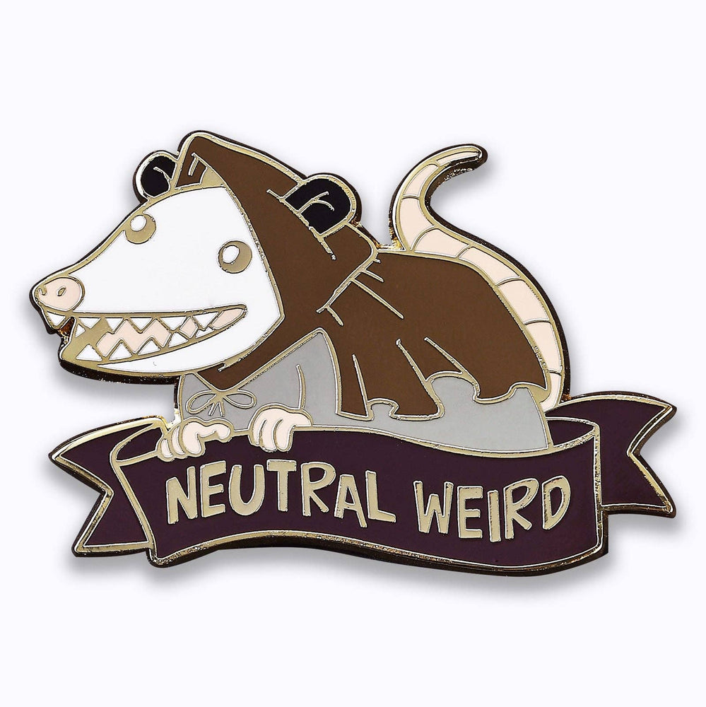 Enamel Pin - Neutral Weird Opossum