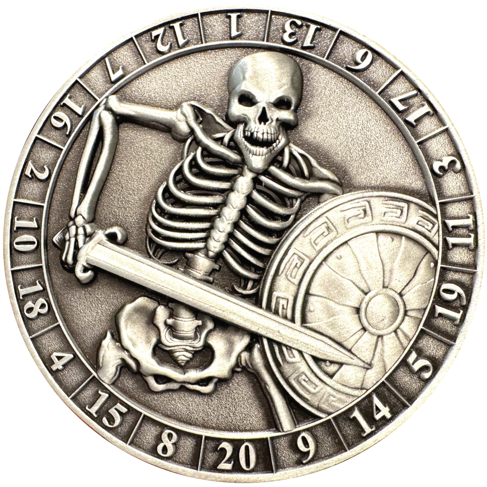 Dice Coin - D20 Skeleton