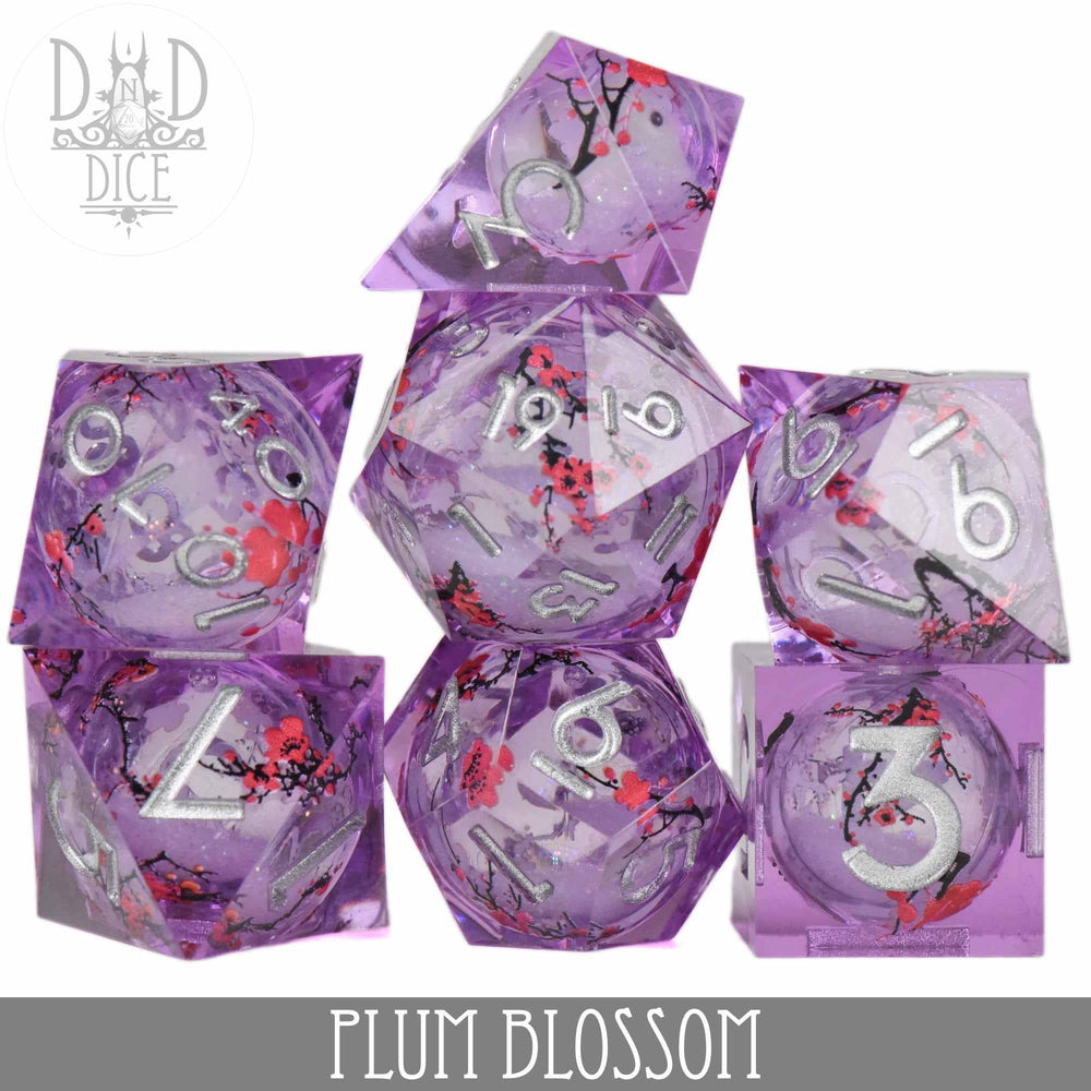 Liquid Core Dice Set - Plum Blossom