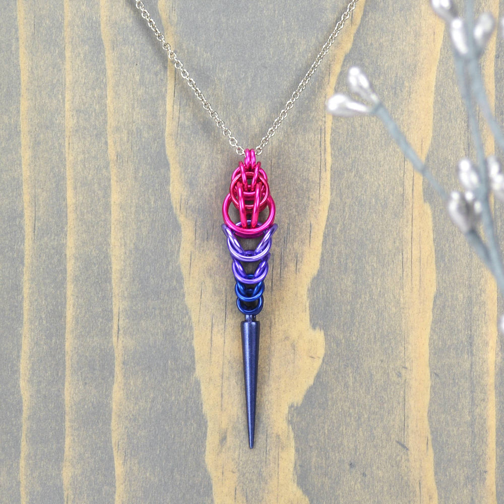 Pridemaille Spike Pendant  - Bisexual