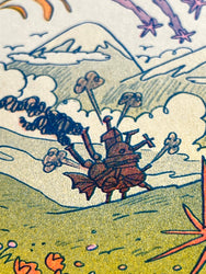 Riso Print - Howl's Moving Castle