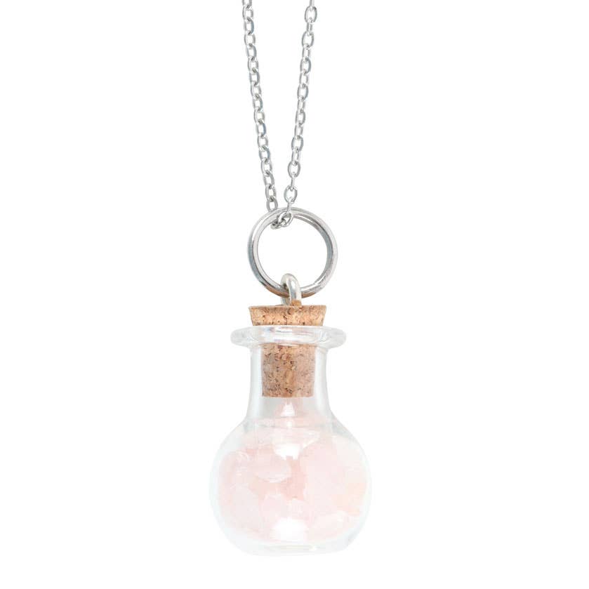 Potion Bottle Necklace - Rose Quartz