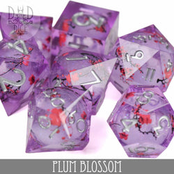 Liquid Core Dice Set - Plum Blossom