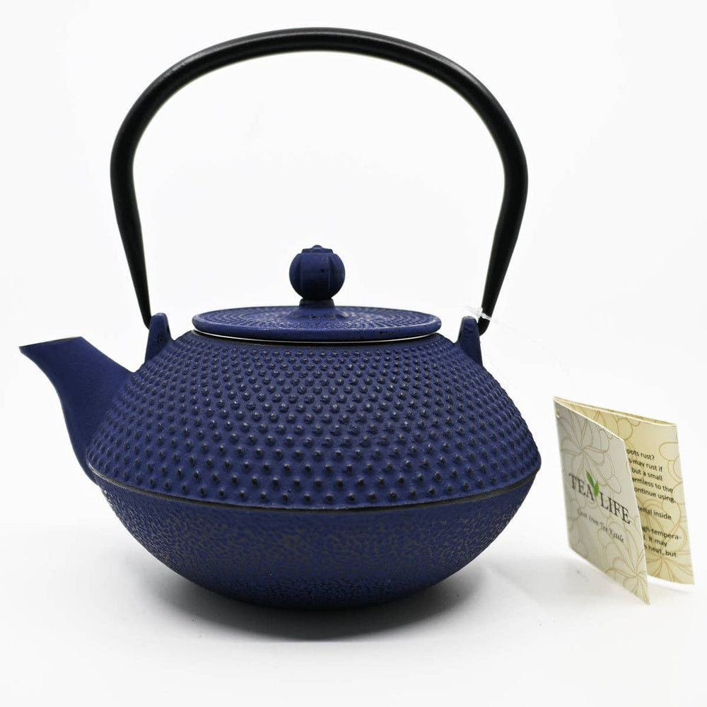 Tea Kettle - Blue Hobnail