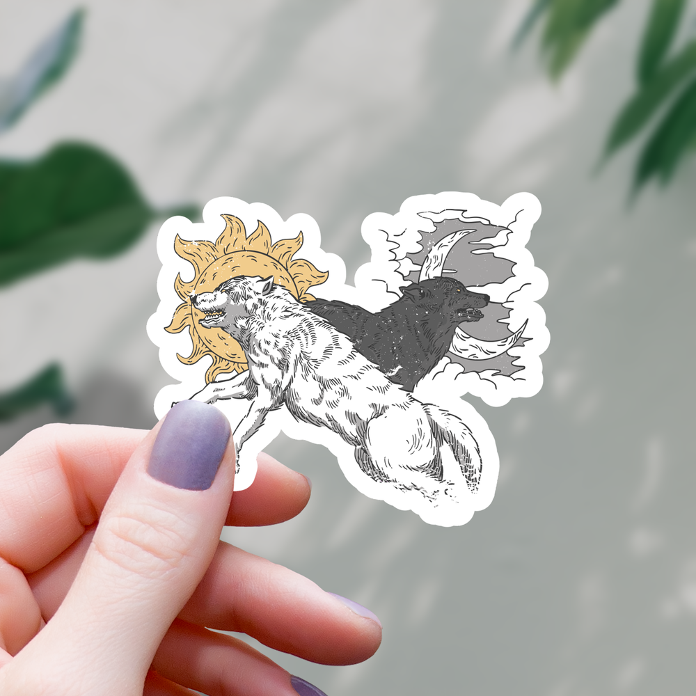Vinyl Sticker - Two Wolves