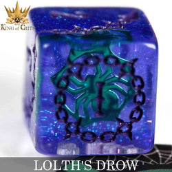 King of Crits Dice Set - Lolth's Drow (11-Piece)
