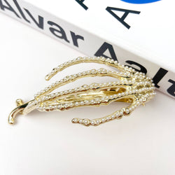 Hair Clip - Silver Hand
