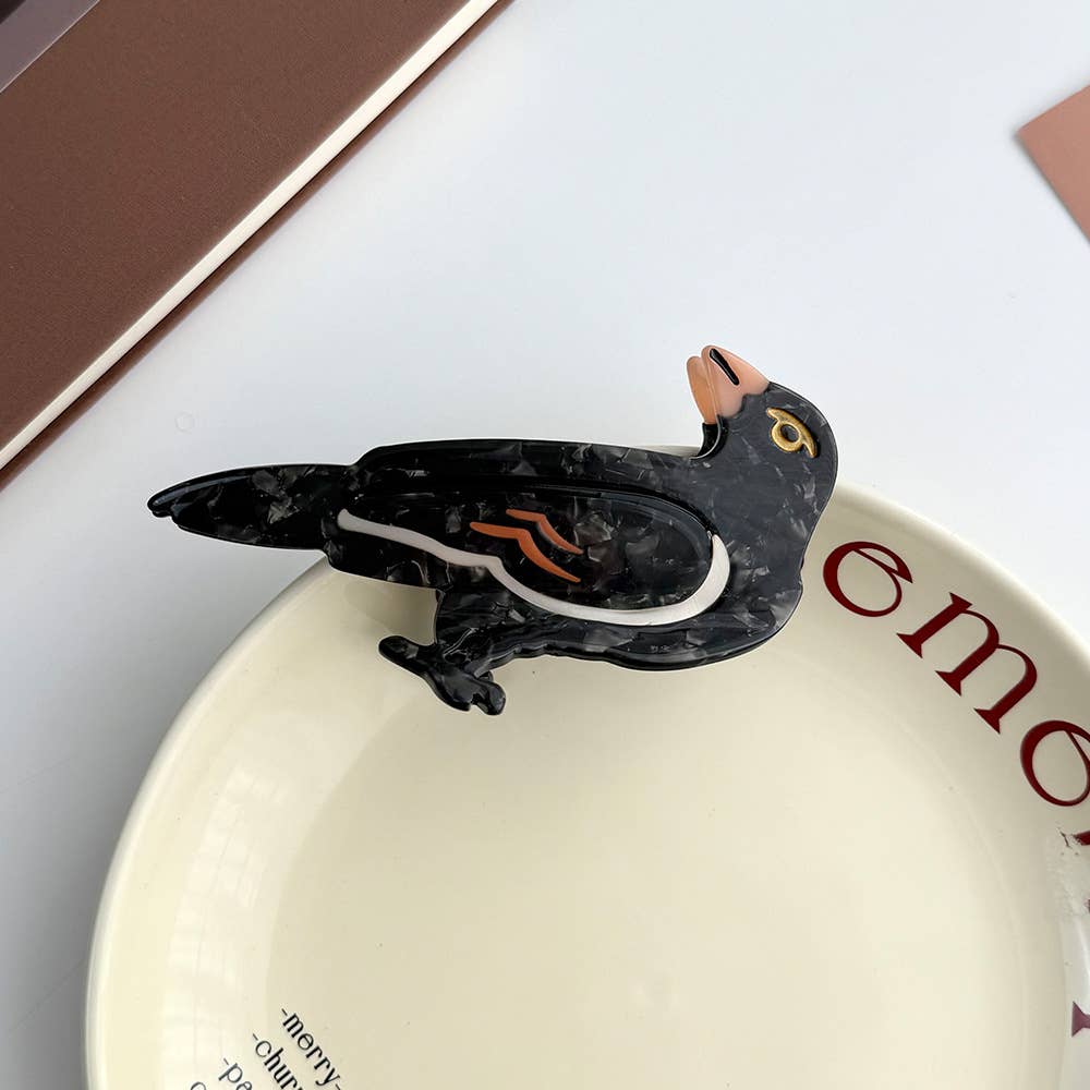 Hair Clip - Crow