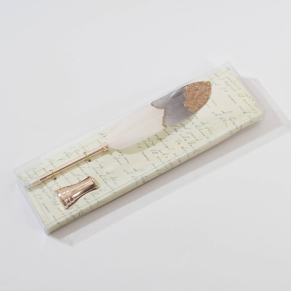 Quill Ballpoint Pen & Stand Set - Time Concept Blue