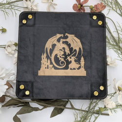 Vegan Leather Dice Tray - Dragon's Last Stand