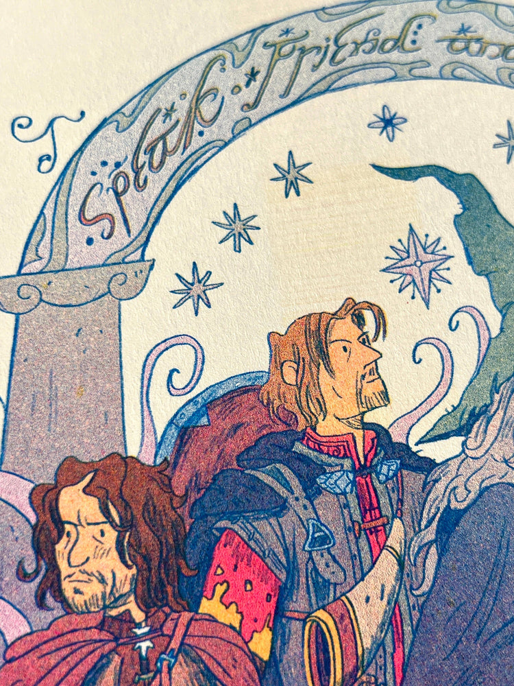 Riso Print - Lord of the Rings, Fellowship
