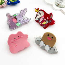 Hair Clip - Pink Monster
