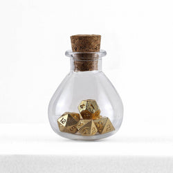 Mini Metal RPG Dice Set - Unseelie Bottle (Gold)