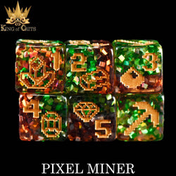 King of Crits Dice Set - Pixel Miner (11-Piece)