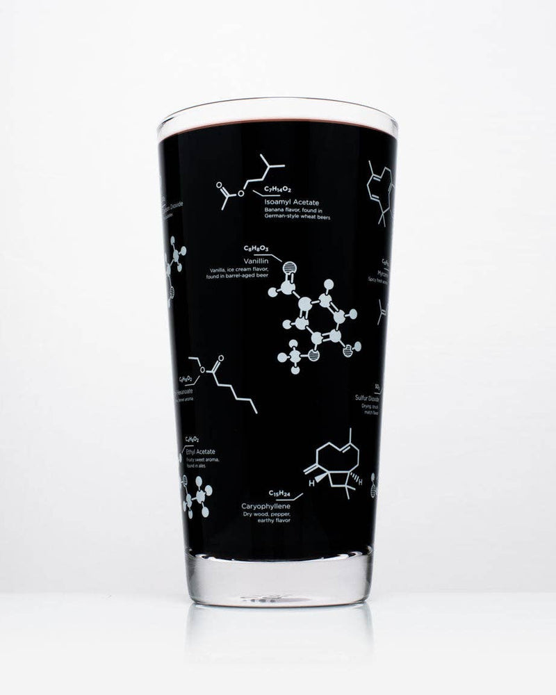 Drinking Glass - Chemistry of Beer (Case of 4)