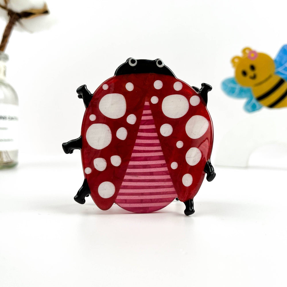 Hair Clip - Playful Ladybug