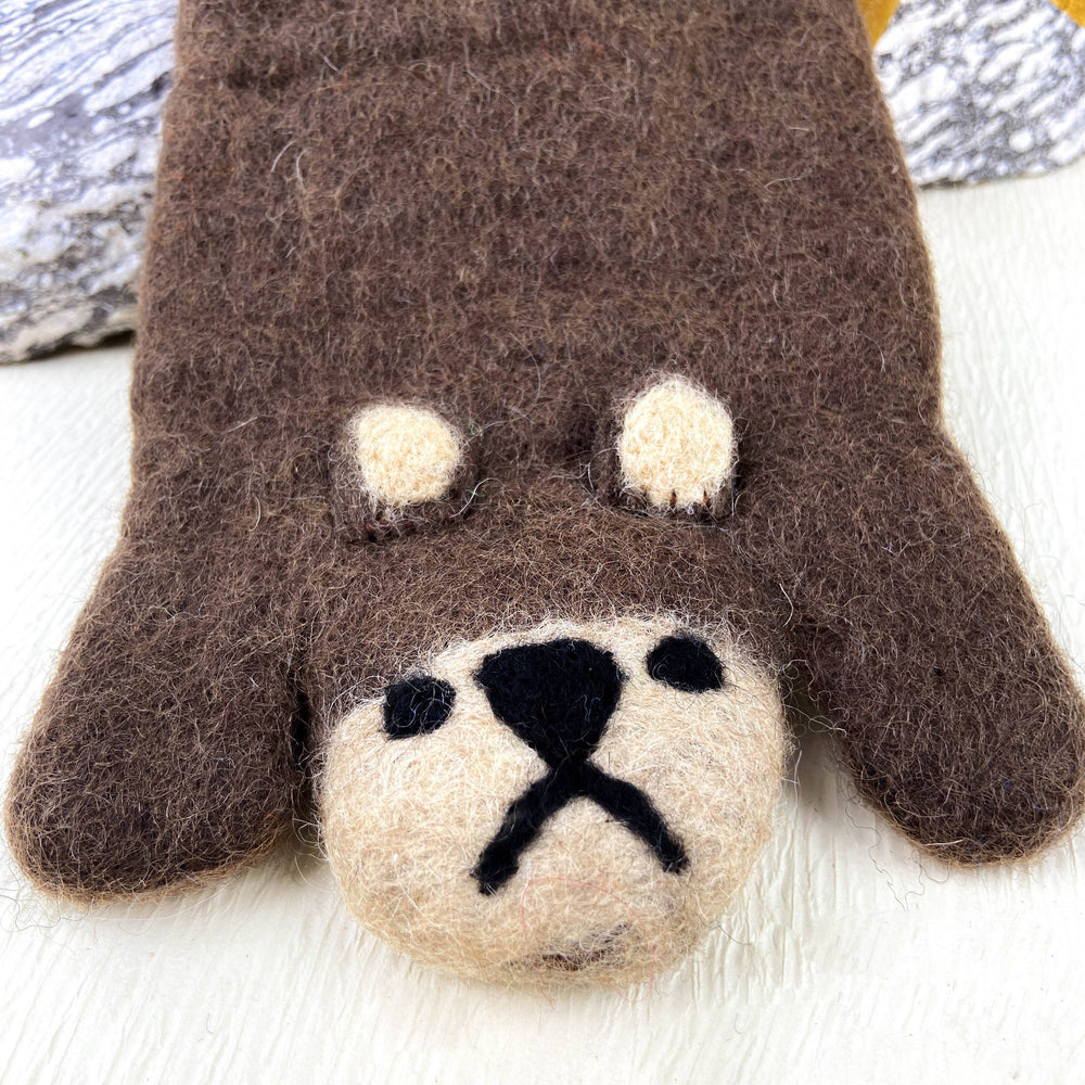 Animal Rug Coaster - Brown Bear
