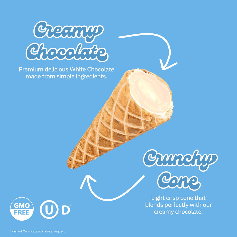 Muddy Bites - White Chocolate Waffle Cone Snacks