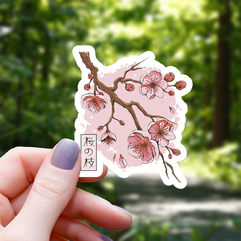 Vinyl Sticker - Sakura Blossom Tree Branch