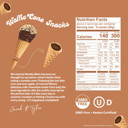 Muddy Bites - Milk Chocolate Waffle Cone Snacks