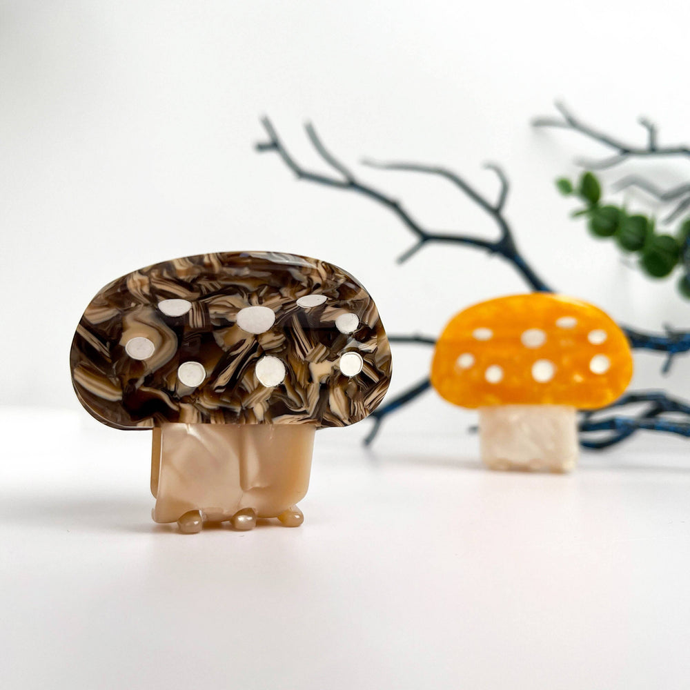 Hair Clip - Yellow Mushroom