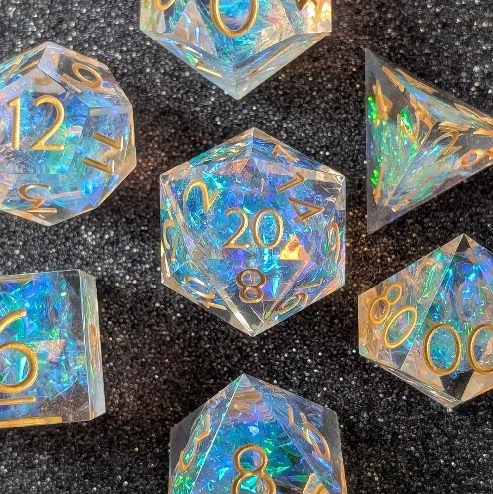 Ebonwood Dice Set - Golden Valor