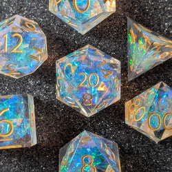 Ebonwood Dice Set - Golden Valor
