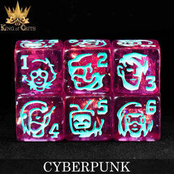 King of Crits Dice Set - Cyberpunk (11-Piece)