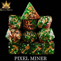 King of Crits Dice Set - Pixel Miner (11-Piece)