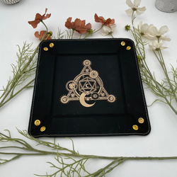 Vegan Leather Dice Tray - Moon Magic