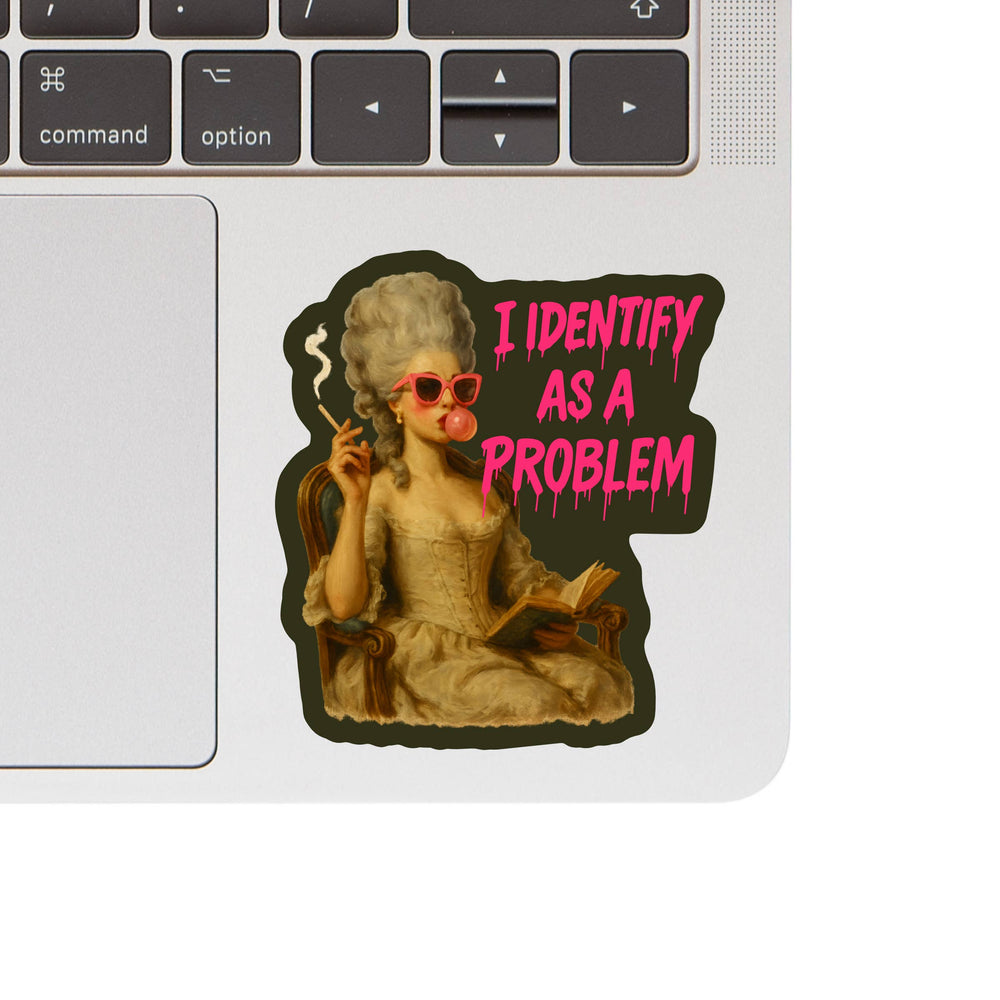Vinyl Sticker - I Identify as a Problem