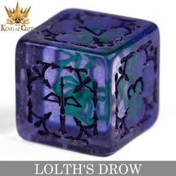 King of Crits Dice Set - Lolth's Drow (11-Piece)